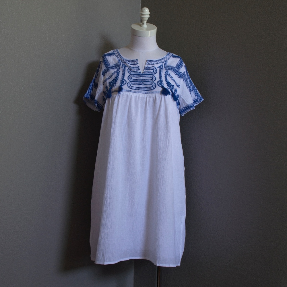 Embroidered Tassel Dress